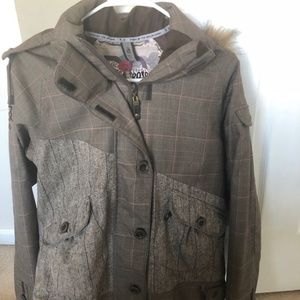 Women's Snowboarding Jacket and Pants (Brown)